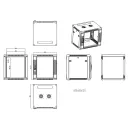 Настенный рэковый шкаф Wize Pro W12UR / RE12RU