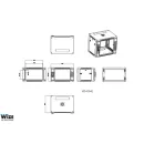 Настенный рэковый шкаф Wize Pro W6U45R