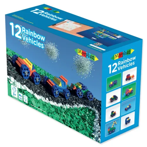 Конструктор Morphun Junior Starter Rainbow 12 Vehicle Set «Машины Радуга»