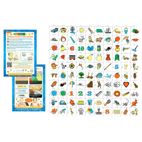 Развивающий конструктор Morphun «Мои первые слова» Wordphun pictures set, 100 деталей