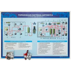 Стенд с разрезными агрегатами "Тормозная система автобуса" Zarnitza