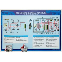 Стенд с разрезными агрегатами "Тормозная система автобуса" Zarnitza