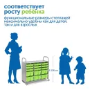 Мобильный стеллаж Сенсориум SS010M M с 10 контейнерами 1126х795х475 мм