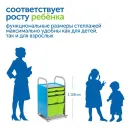 Мобильный стеллаж Сенсориум SS007S S с 7 контейнерами 1126х410х475 мм