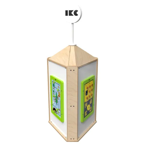 Дидактическая напольная панель IKC Play Tower White Woody