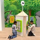 Дидактическая напольная панель IKC Play Tower White Woody
