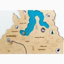 Карта Тюменской области Логикус, точечная подсветка 10 городов