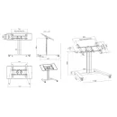 Мобильная напольная стойка Multibrackets M6812 для размера 32-55"