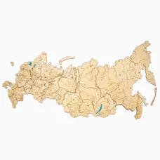 Карта России Логикус большая (точечная подсветка, 10 городов)