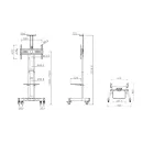 Мобильная напольная стойка Multibrackets M2319 для размера 32-60"